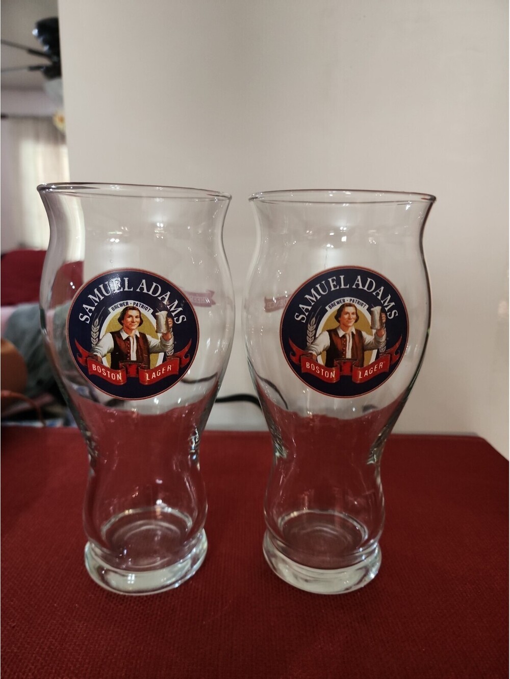 Lot Aqq2 Samuel Adams 7.5" Pint Beer Glass Boston 30 Years Of Independence